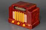 Marbleized Oxblood Red Addison 5 Courthouse Catalin Radio
